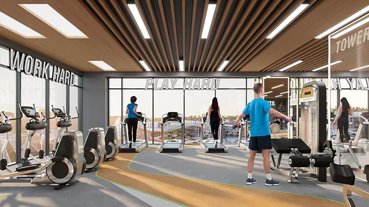 Phòng gym đa dạng thiết bị luyện tập chăm sóc sức khỏe
