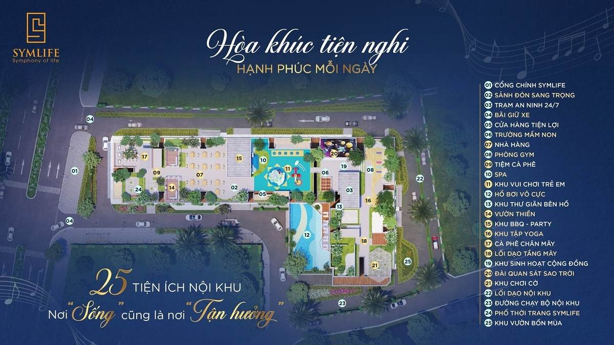 Tiện ích dự án Symlife bố trí hợp lý